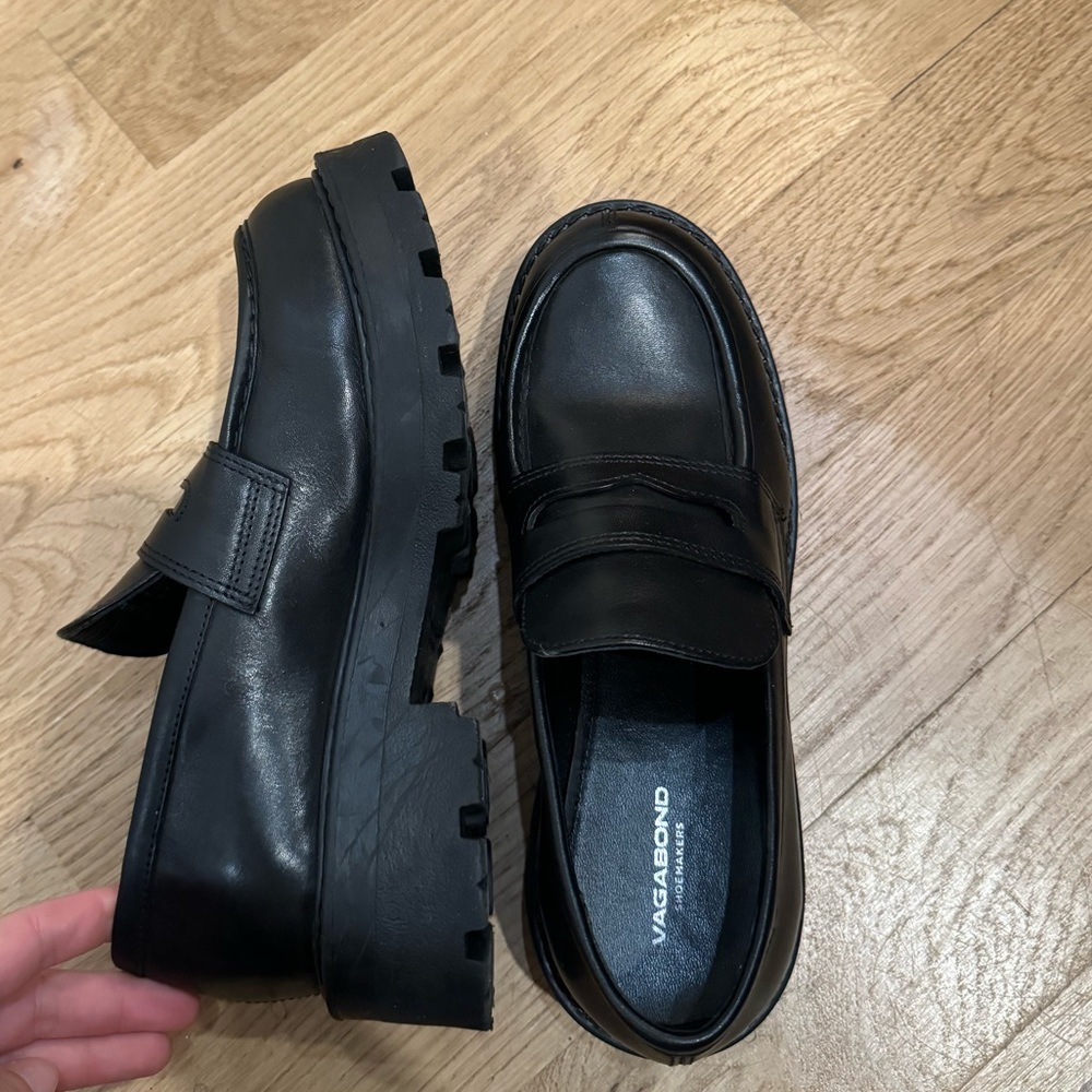 Vagabond leather chunky loafers